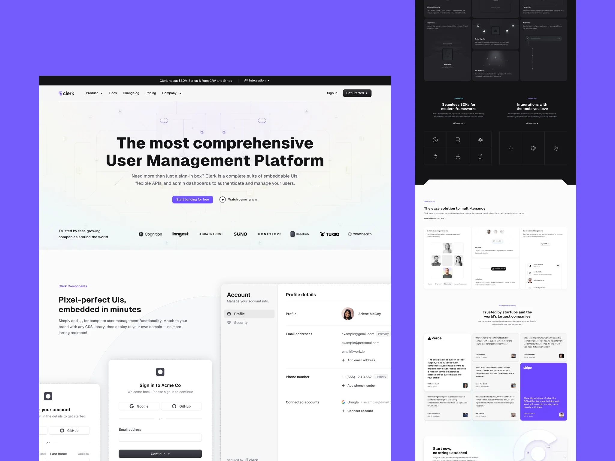 User Management SaaS Landing Page